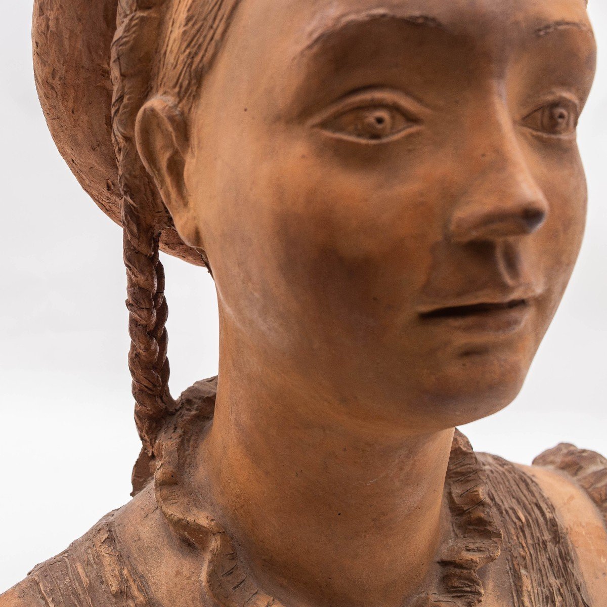 Carmelo Cappello, scultura di "Ragazza", terracotta, firmato, 1939-photo-7