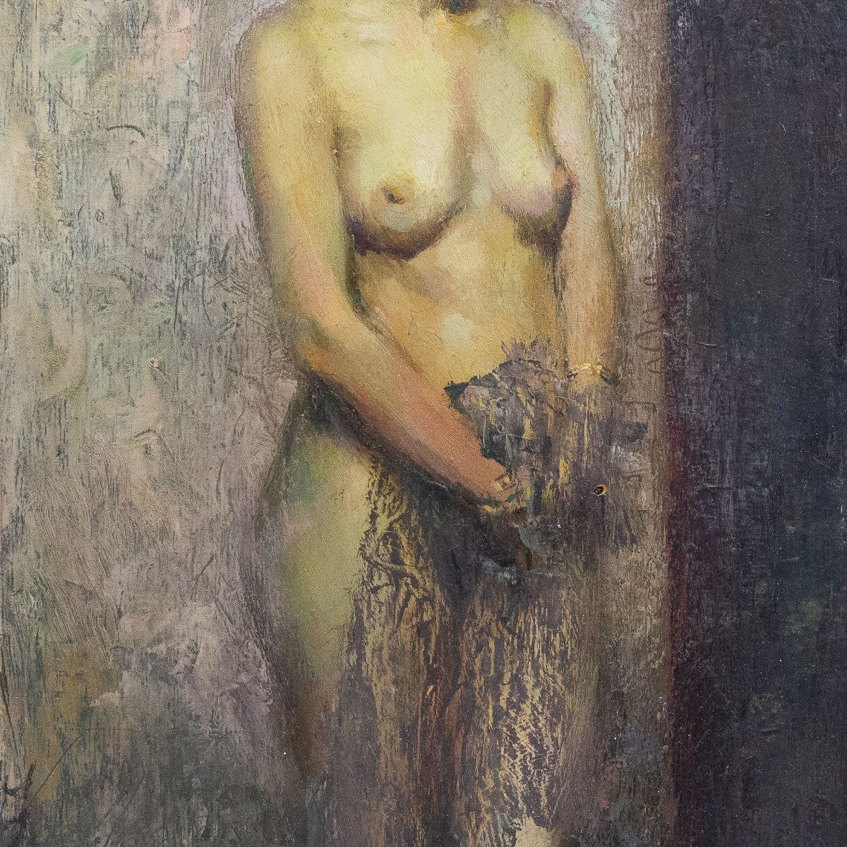 Cesare Tallone, "Nudi Femminili", olio su tavola, firmato, 1886-photo-2