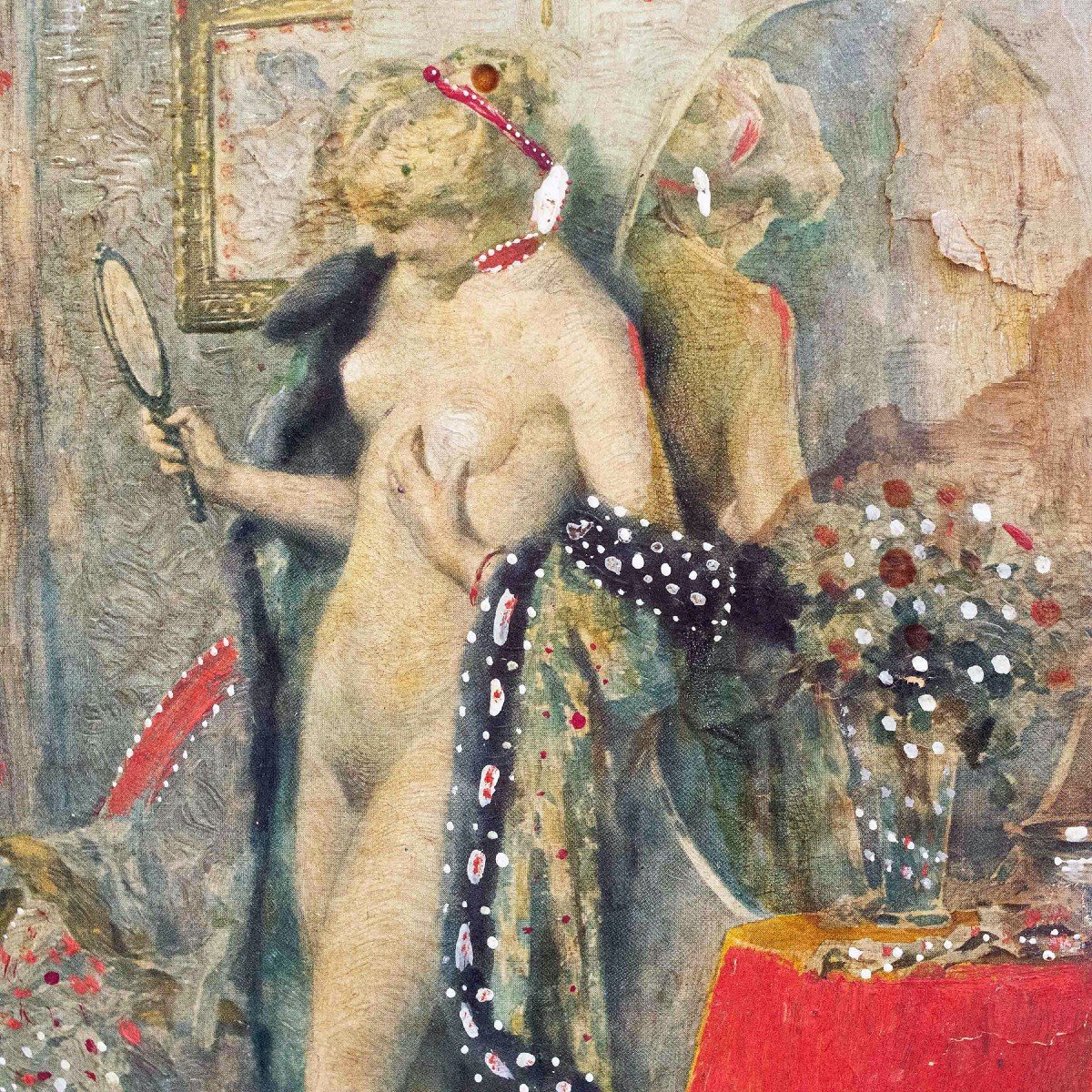 Vincenzo Caprile, "Nudo femminile", olio su cartone, firmato, Primi '900-photo-2