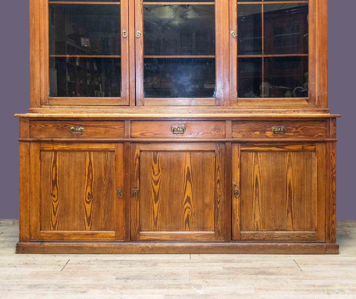 Credenza in larice, Stile Edoardiana, Epoca Primi '900-photo-3