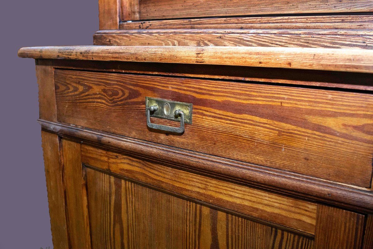 Credenza in larice, Stile Edoardiana, Epoca Primi '900-photo-4