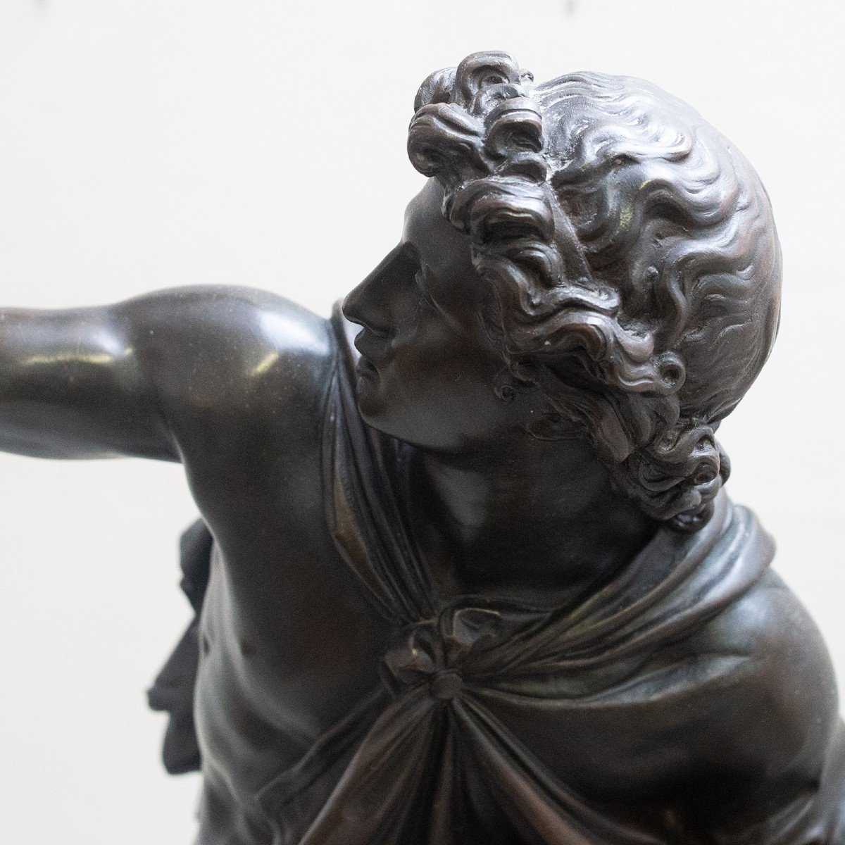 Mathurin Moreau, "Apollo", grande scultura in bronzo, firmato, XIX sec.-photo-4