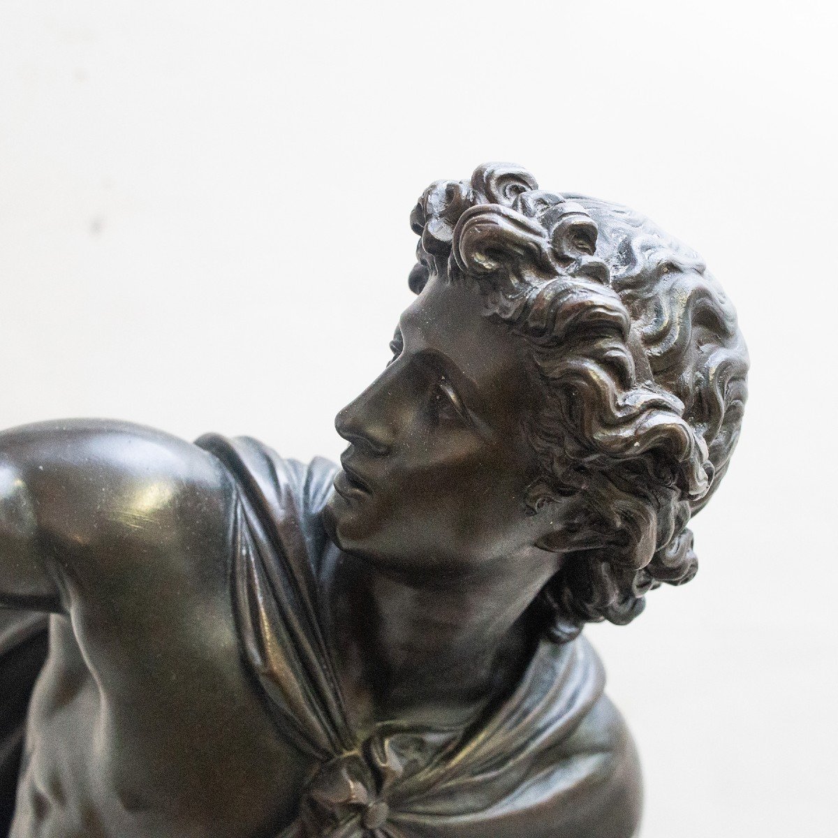 Mathurin Moreau, "Apollo", grande scultura in bronzo, firmato, XIX sec.-photo-6