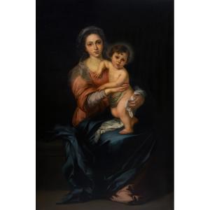 Bartolomé Esteban Murillo, copia da, Madonna con bambino, Epoca '700