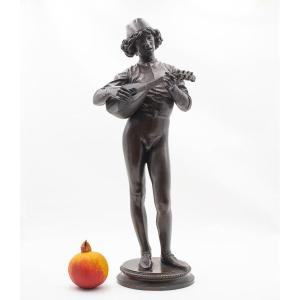 Paul Dubois, "Suonatore fiorentino", 1865, bronzo