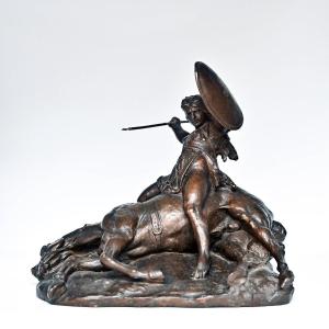 Augusto Rivalta, "Amazzone a cavallo" - Scultura in bronzo, firmata, 1901