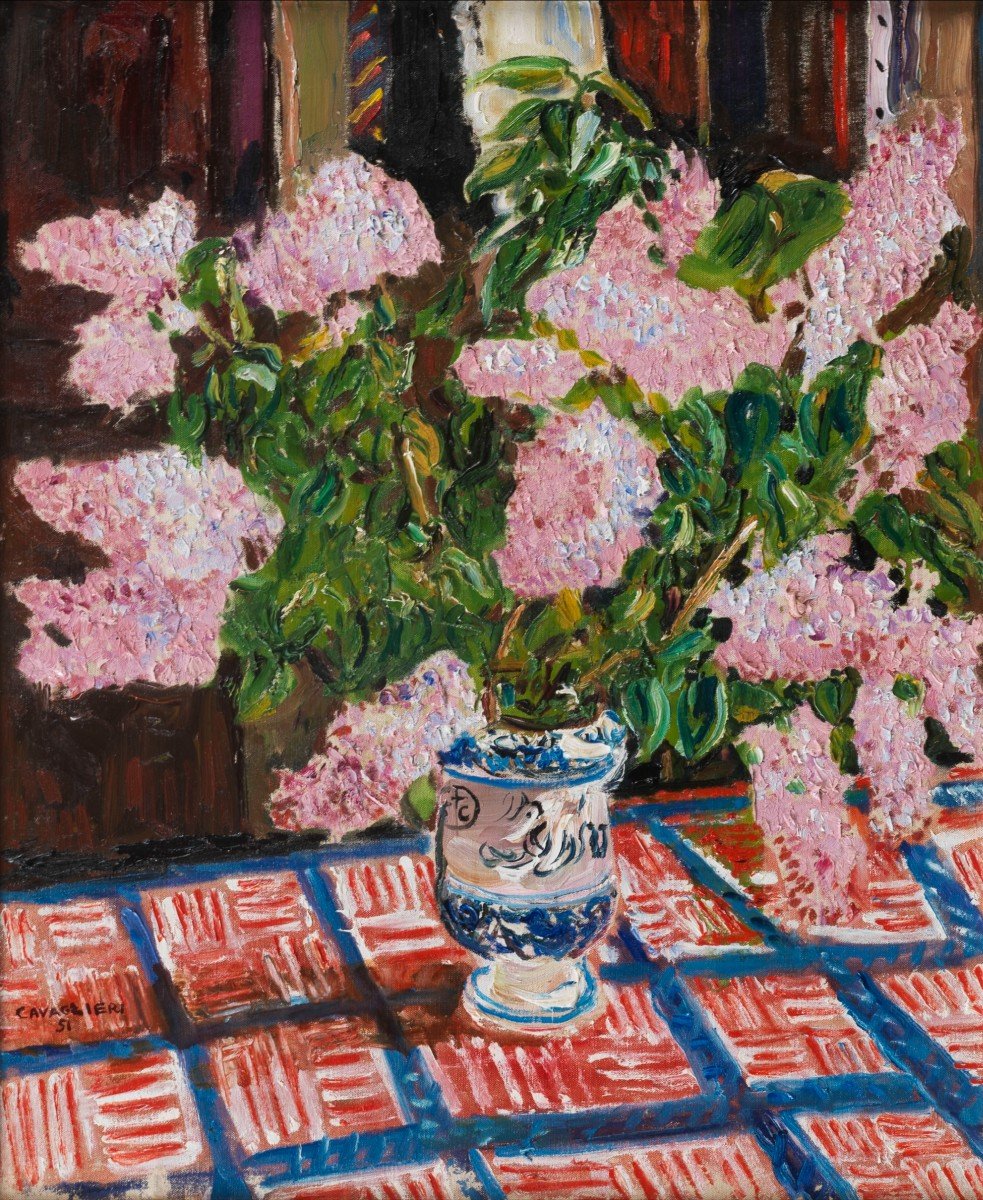 Mario Cavaglieri - Bouquet de lilla, 1951