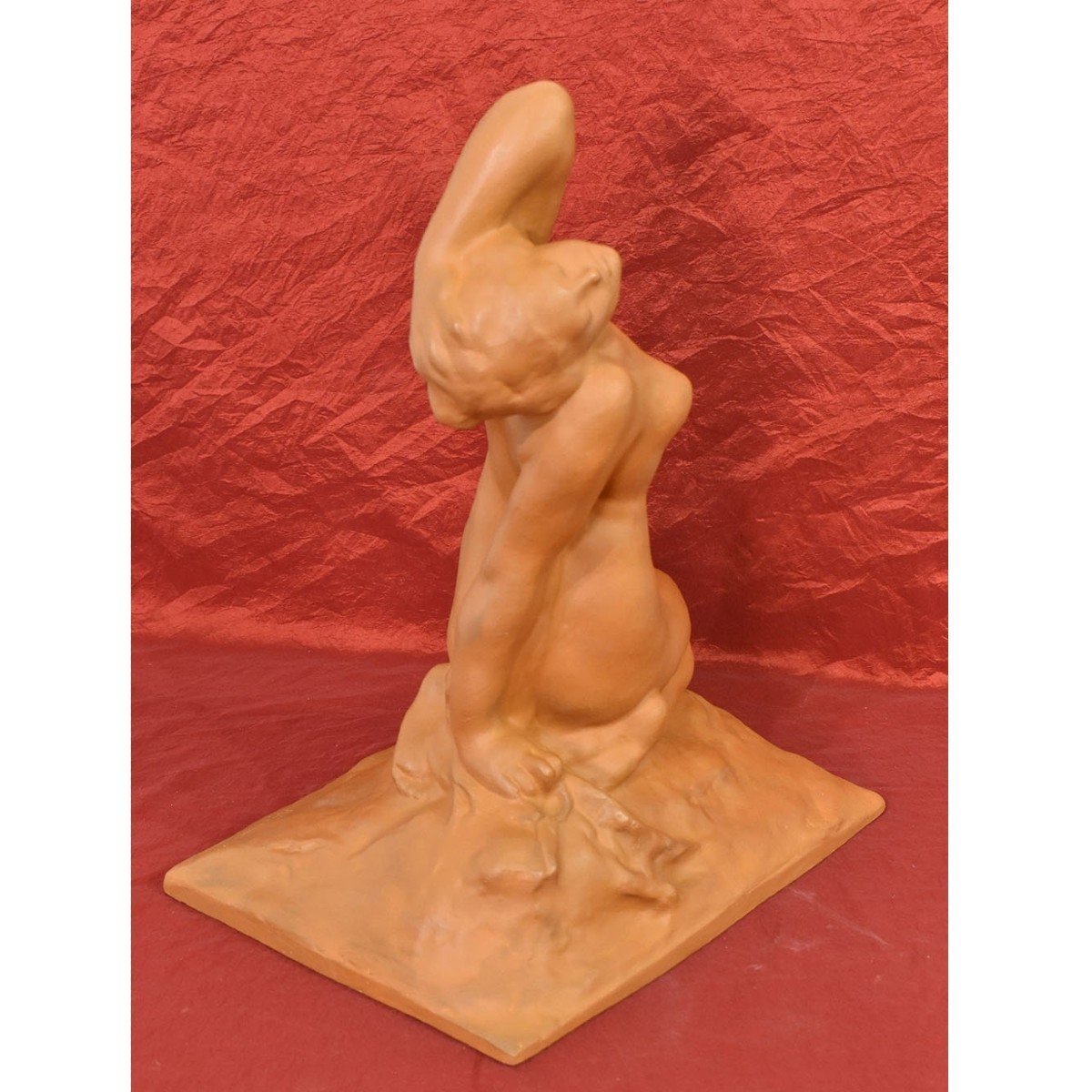 SCULTURE ART DECO IN TERRACOTTA, NUDO DI DONNA, AMEDEO GENNARELLI, SCULTORE ITALIANO. (STTE85)-photo-2