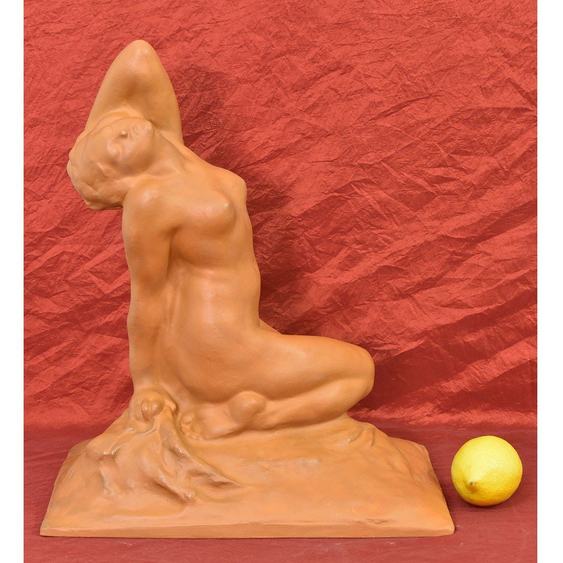 SCULTURE ART DECO IN TERRACOTTA, NUDO DI DONNA, AMEDEO GENNARELLI, SCULTORE ITALIANO. (STTE85)