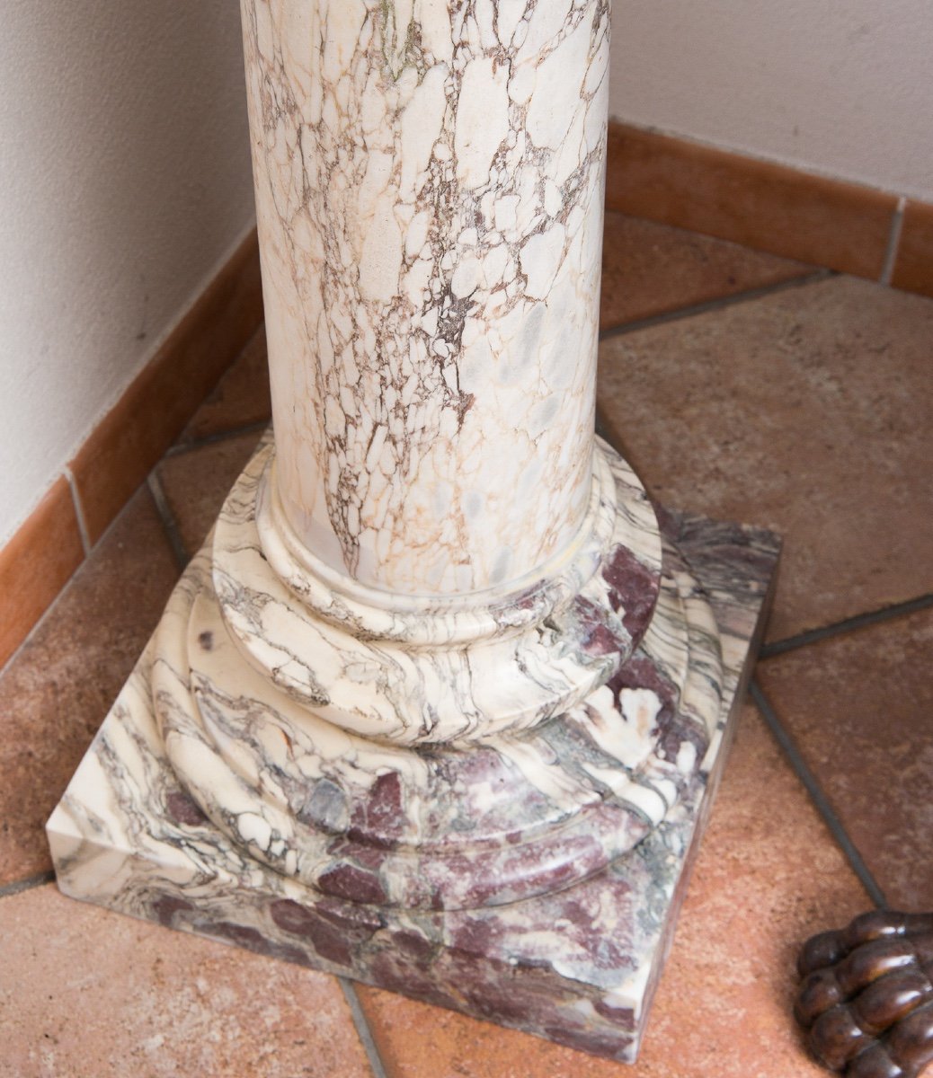 Colonna antica Romana in marmo fiordipesco appartenente agli inizi del XIX secolo.-photo-3