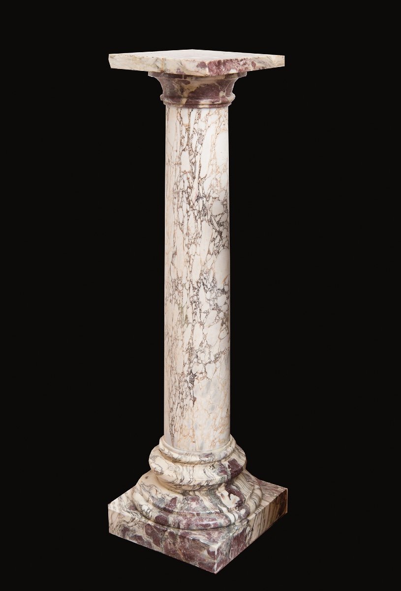 Colonna antica Romana in marmo fiordipesco appartenente agli inizi del XIX secolo.