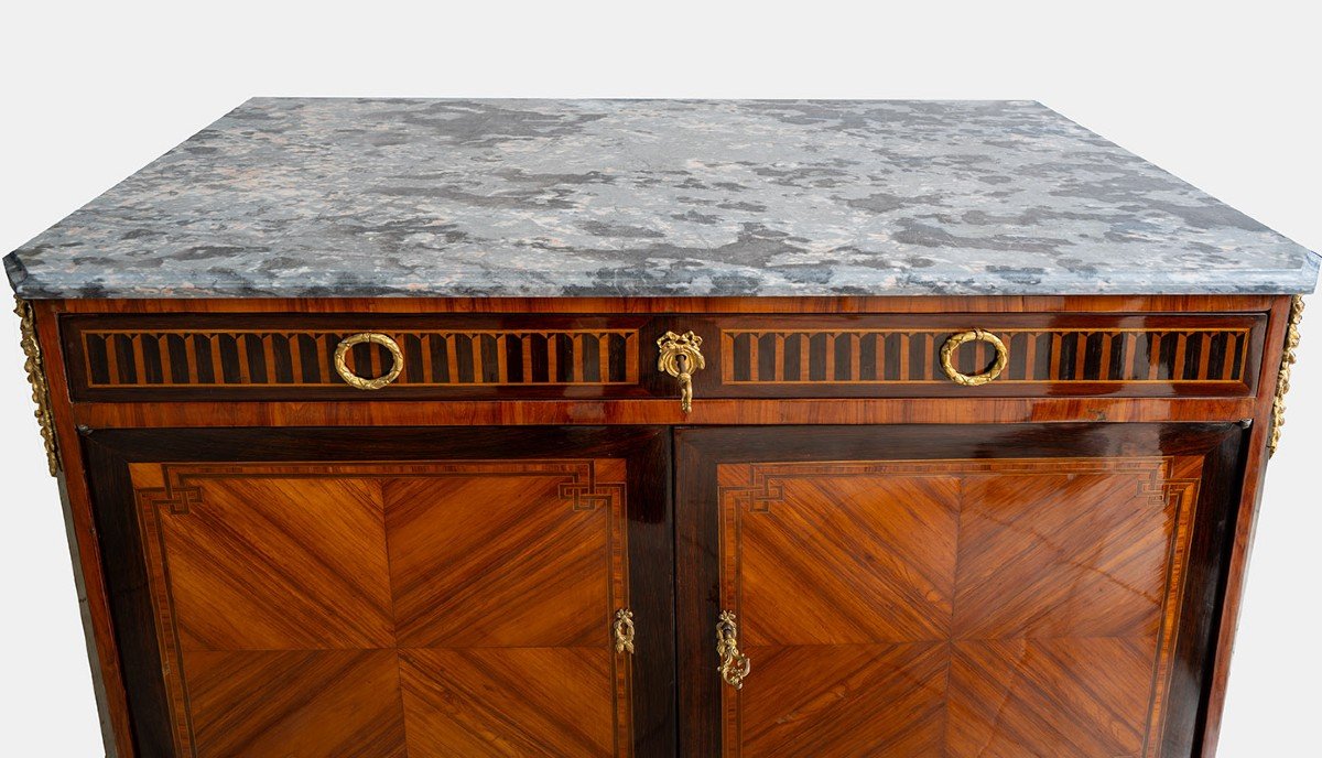 Credenza antica Napoleone III Francese in legni esotici pregiati 19secolo-photo-2