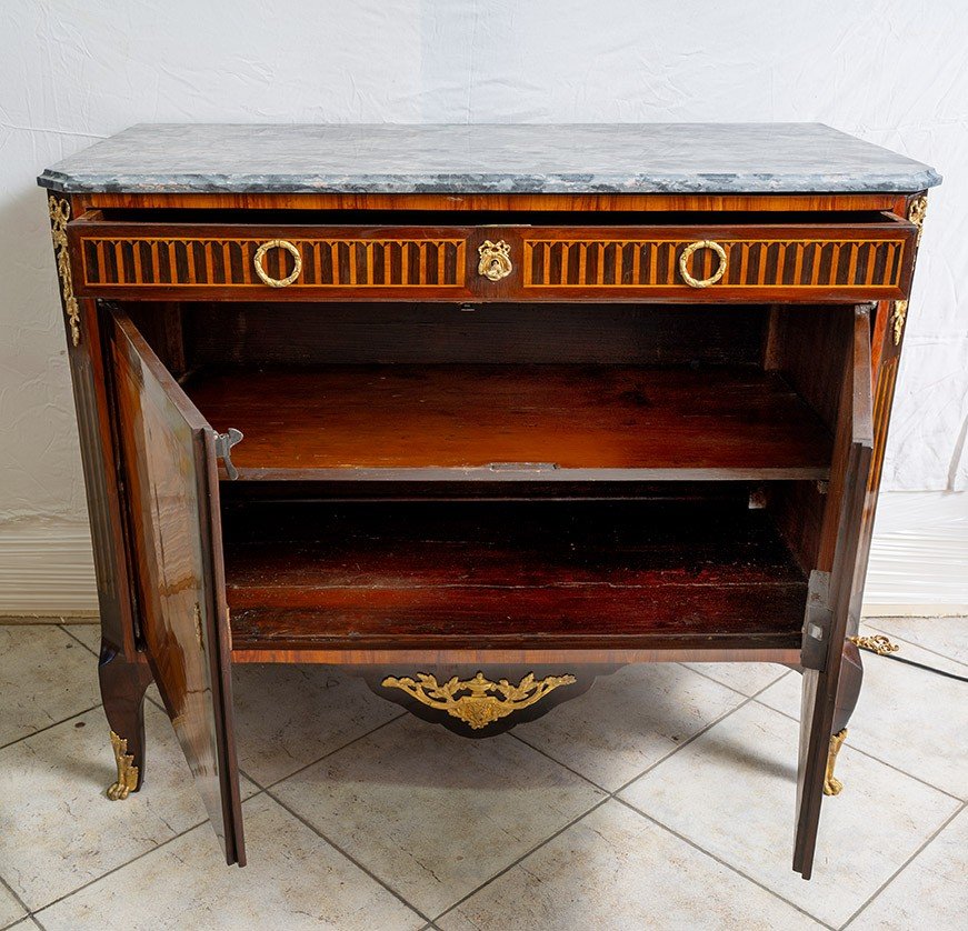 Credenza antica Napoleone III Francese in legni esotici pregiati 19secolo-photo-2