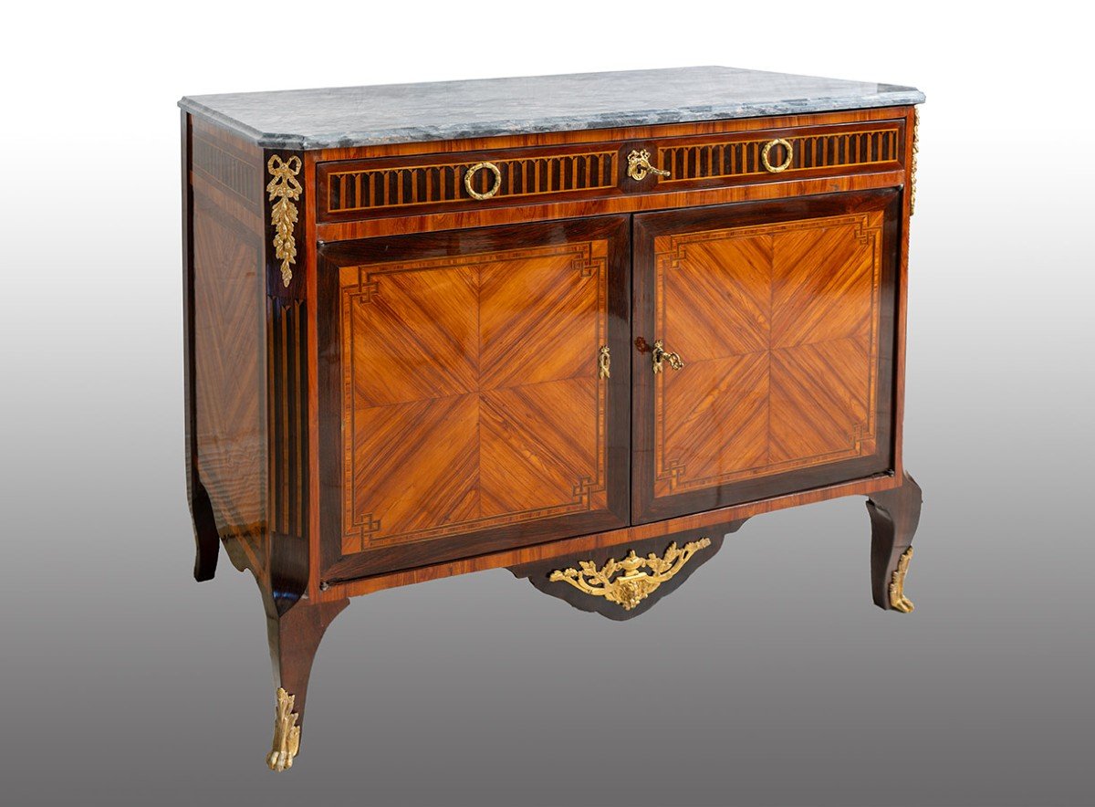 Credenza antica Napoleone III Francese in legni esotici pregiati 19secolo