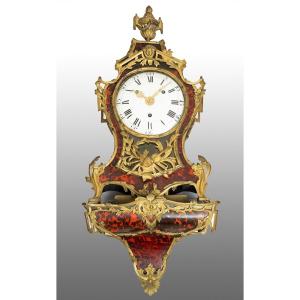 Orologio Cartel antico Luigi XV Francese in materiali preziosi con meccanismo a tre campane. 