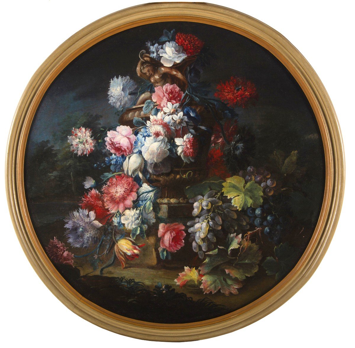 Michele Antonio Rapos, Coppia di Natura morta con trionfo di fiori e frutta, XVIII secolo-photo-3