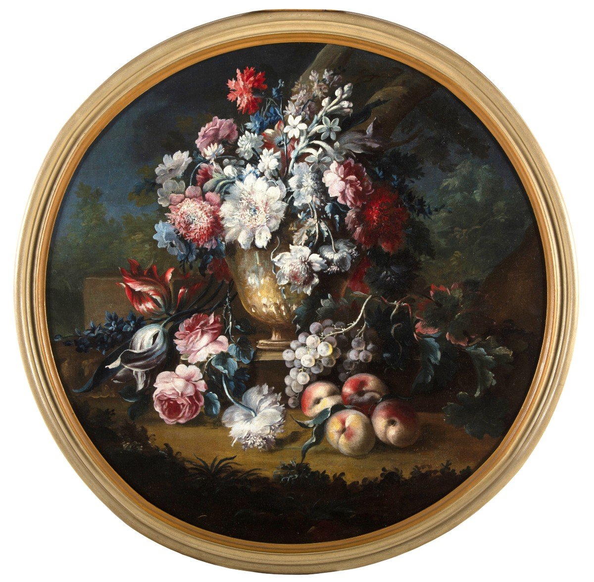 Michele Antonio Rapos, Coppia di Natura morta con trionfo di fiori e frutta, XVIII secolo-photo-4