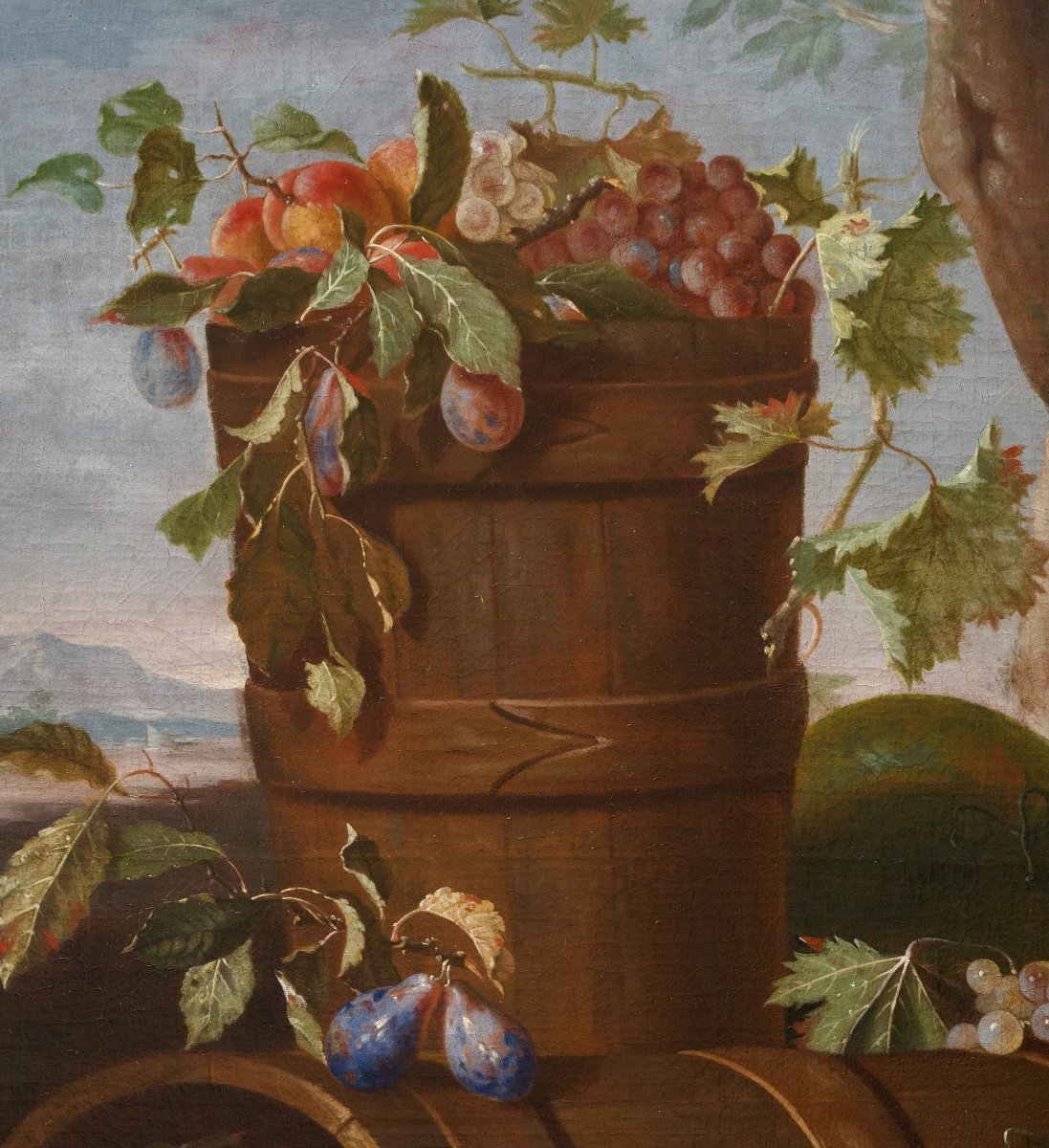 Pierre Navarre (rome, Actif 1685 - 1714), Nature Morte, Huile Sur Toile-photo-2