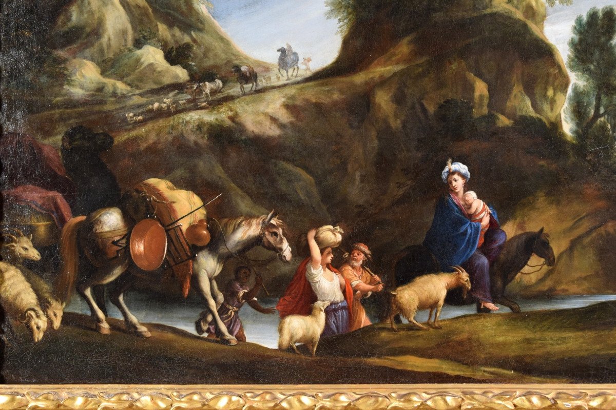 Pier Francesco Cittadini, Giacobbe e la sua famiglia si recano in Egitto, XVII secolo-photo-1