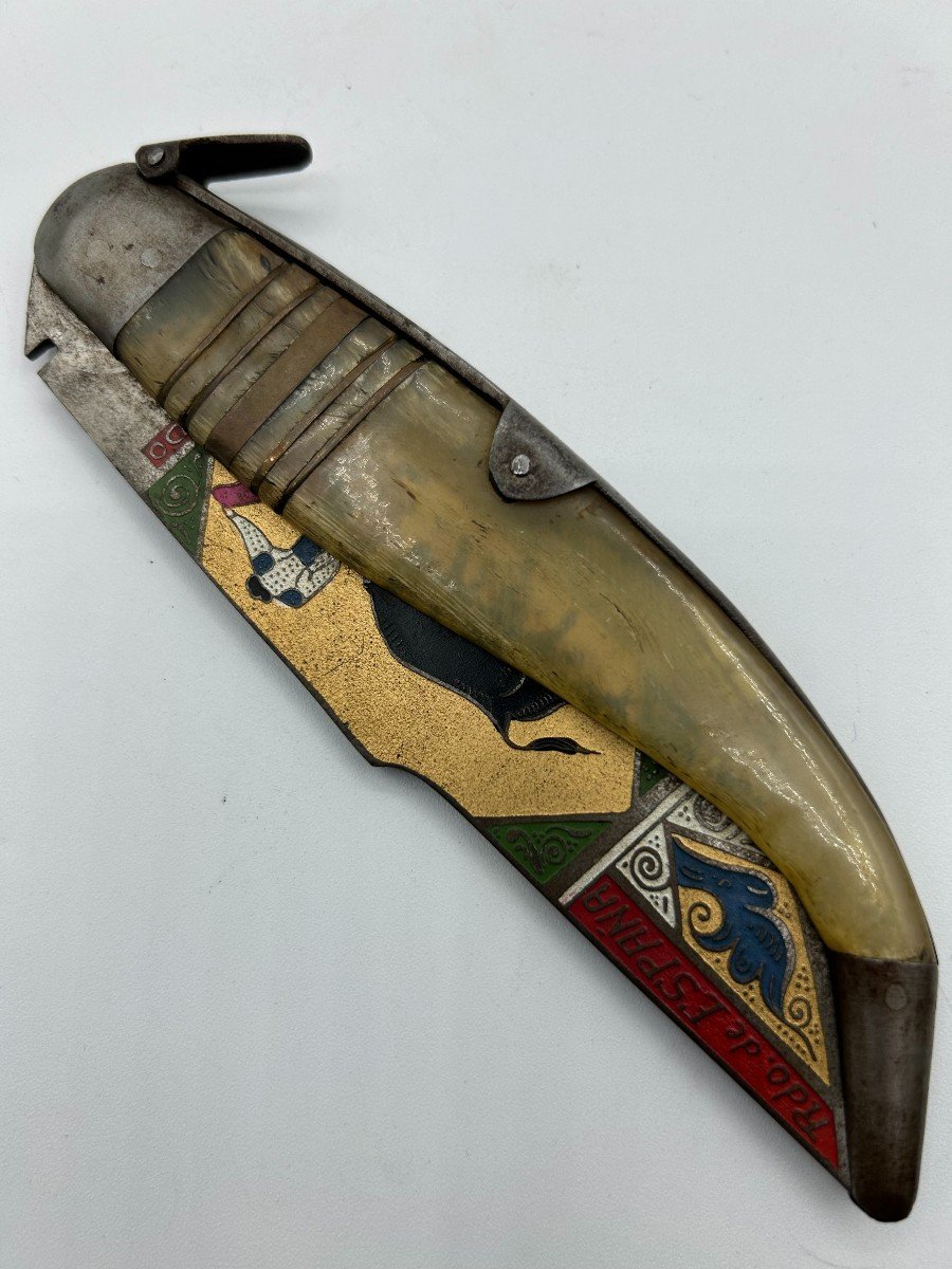 Coltello in corno e ottone