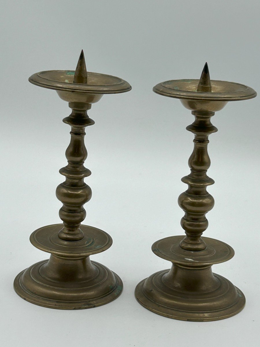 Candelabro a rocchetto in bronzo-photo-2