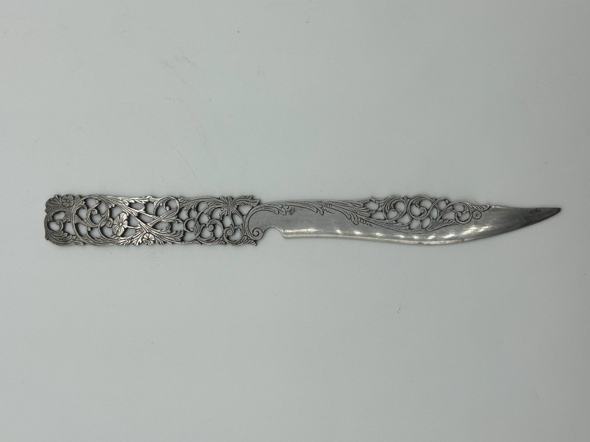 Coltello tagliacarte in ferro forgiato