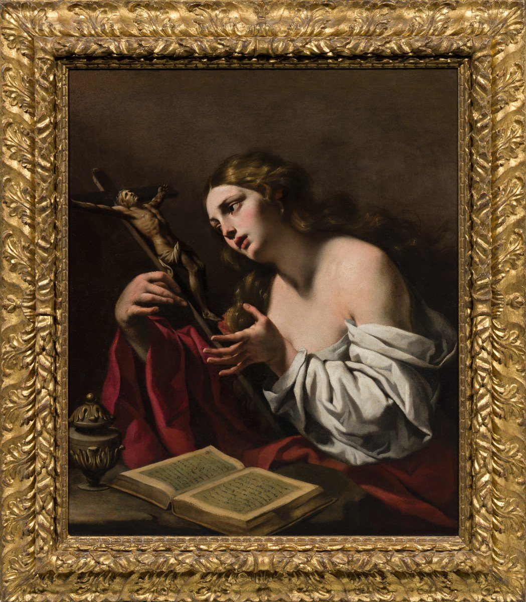 Luca Ferrari, detto Luca da Reggio (1605 – 1654)  La Maddalena in adorazione