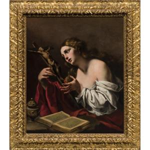 Luca Ferrari, detto Luca da Reggio (1605 – 1654)  La Maddalena in adorazione