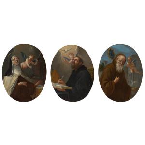 P.F. Cittadini (Milano 1616 - Bologna 1618) S. Francesco,  S. Teresa, Sant'Agostino 