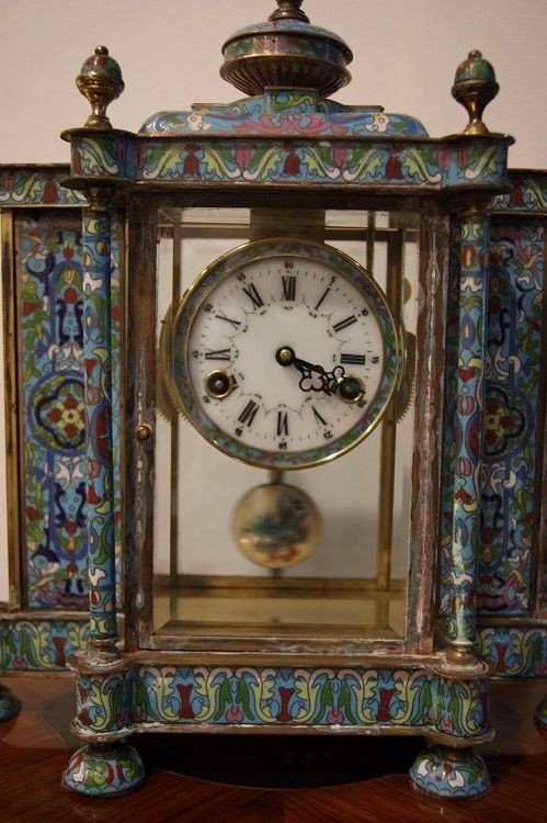 Orologio decorato con tecnica Cloisonné-photo-2