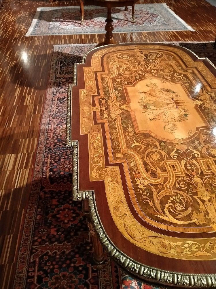 Tavolino da salotto riccamente intarsiato-photo-4