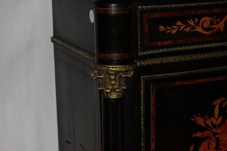 Secretaire francese della seconda metà del 1800, stile Napoleone III, in legno di mogano-photo-2