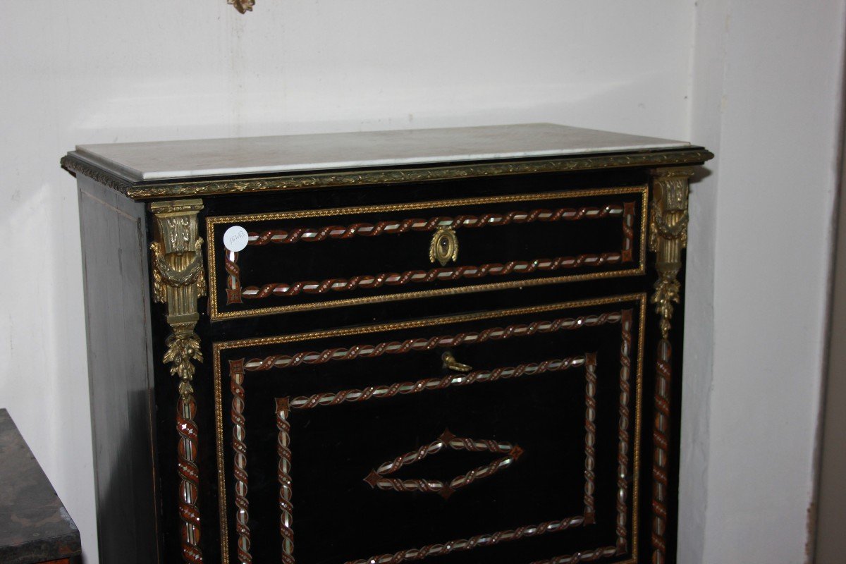 Bellissimo secretaire francese della seconda metà del 1800, stile Napoleone III-photo-2