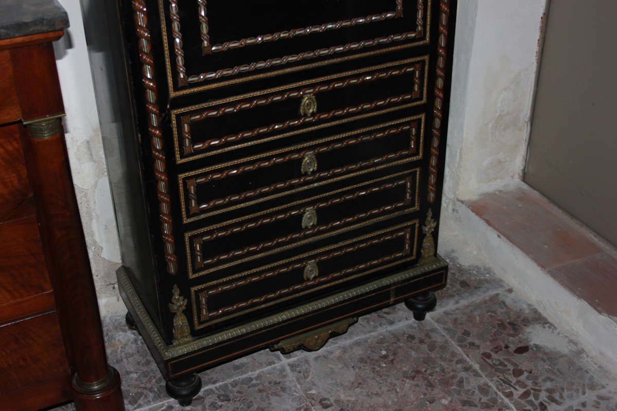 Bellissimo secretaire francese della seconda metà del 1800, stile Napoleone III-photo-3