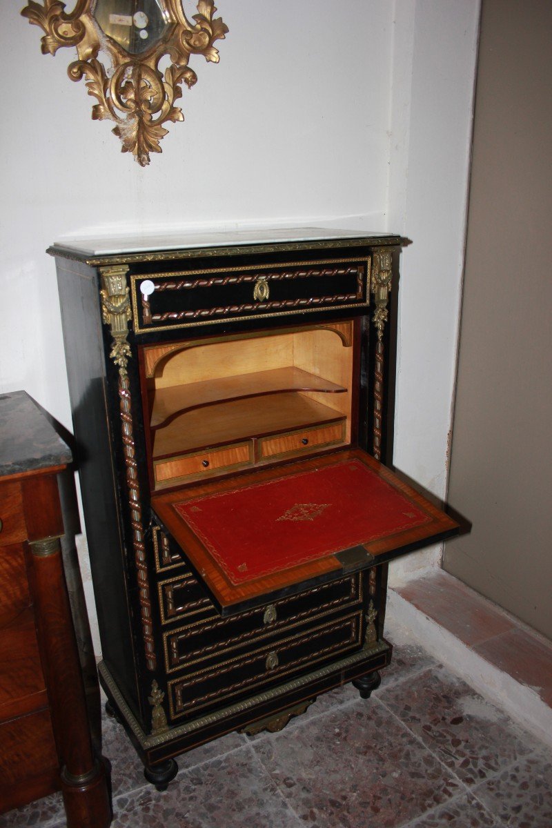 Bellissimo secretaire francese della seconda metà del 1800, stile Napoleone III-photo-6