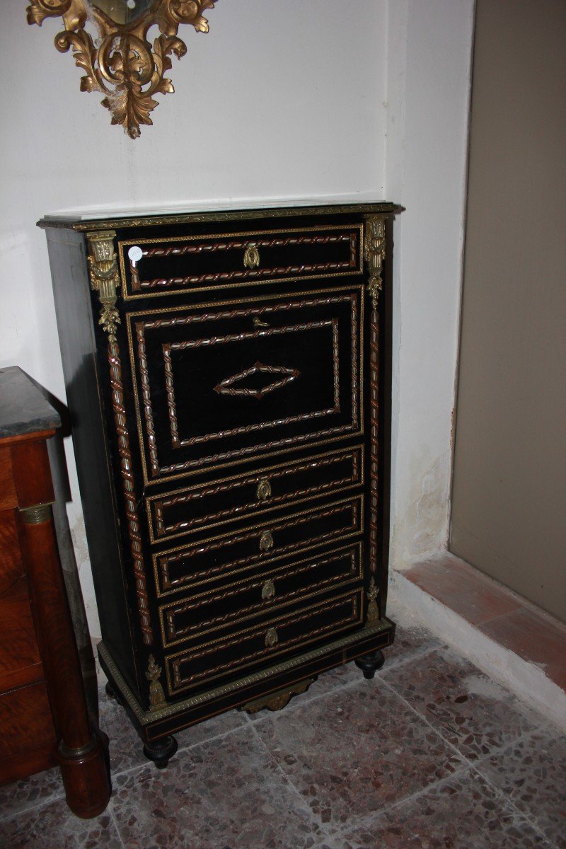 Bellissimo secretaire francese della seconda metà del 1800, stile Napoleone III