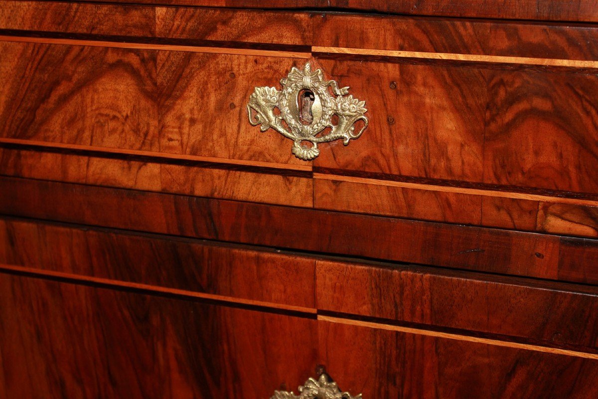 Secretaire francese di fine 1700 stile Luigi XVI in legno di noce Fiammato-photo-5