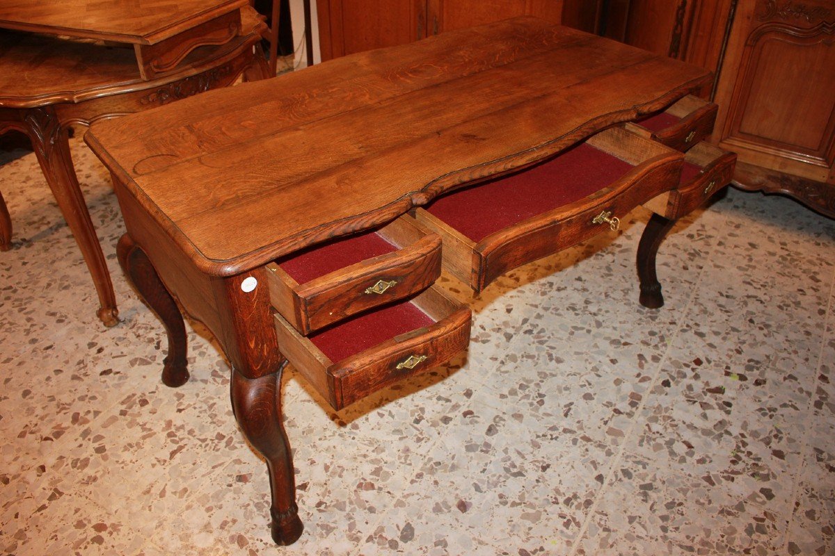 Scrivania Provenzale del 1800 in legno di rovere-photo-2