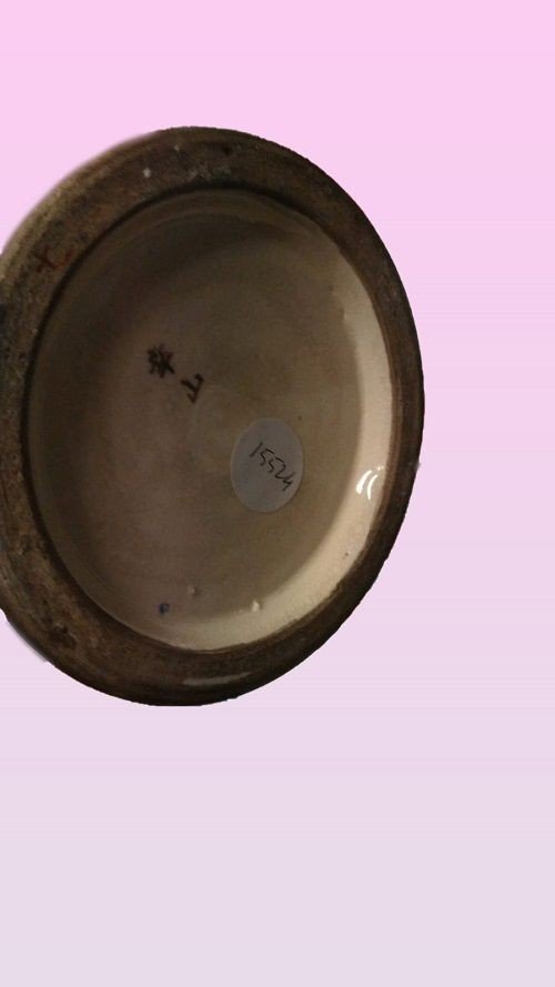 Coppia di vasi Satsuma del 1800 riccamente decorati-photo-3