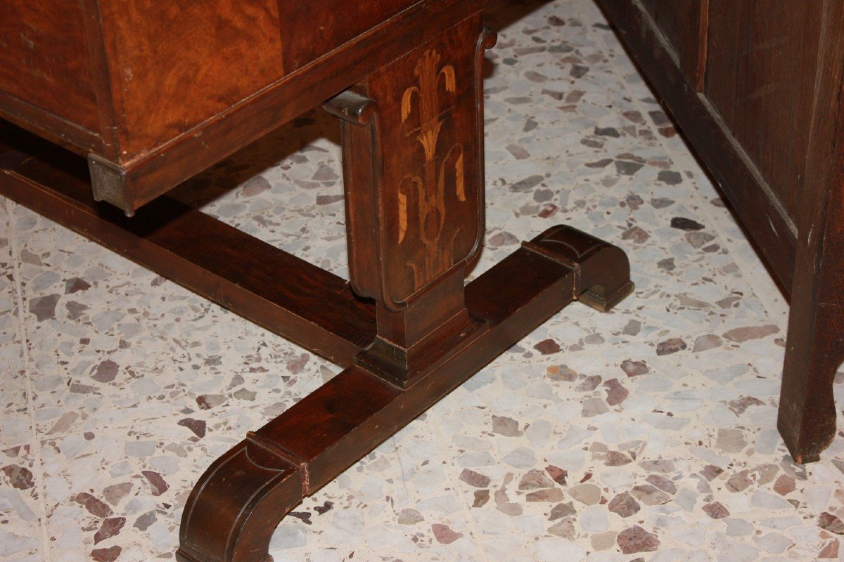 Scrivania Stile Direttorio Francese del 1800 In Legno di Mogano-photo-4