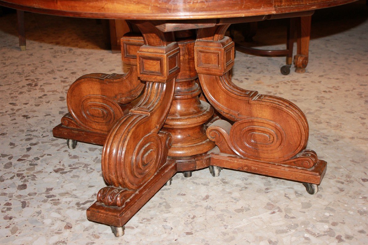 Tavolo stile Luigi Filippo in Legno di Noce del 1800 Francese-photo-3