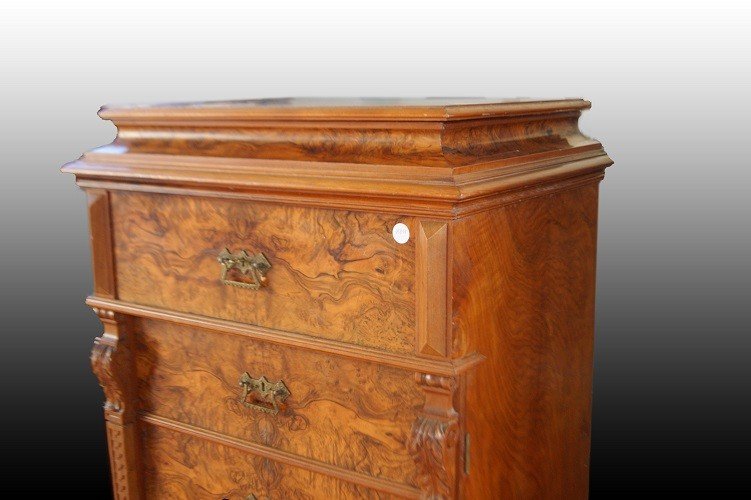 Bellissimo secretaire Nord Europa, della seconda metà del 1800, stile Biedermeier-photo-2