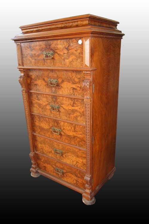 Bellissimo secretaire Nord Europa, della seconda metà del 1800, stile Biedermeier