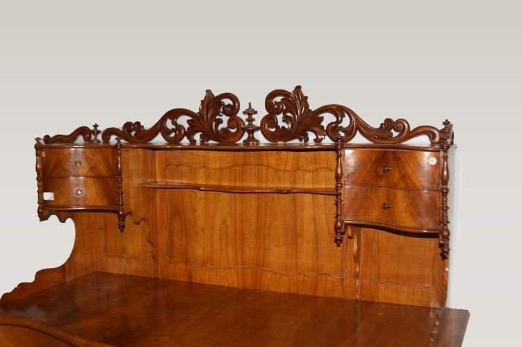 Bellissima credenza Nord Europa della prima metà 1800, stile Biedermeier, in legno di betulla. -photo-4