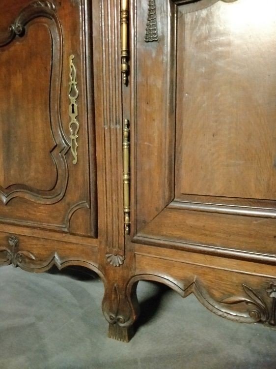 Grande credenza doppio corpo Provenzale, composta da 3 ante nella parte superiore-photo-6