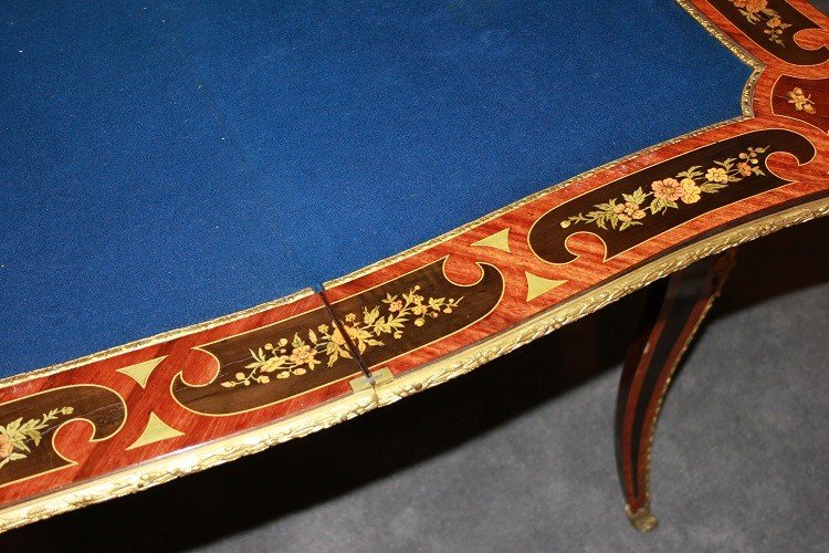 Bellissimo tavolino da gioco inglese di gusto francese della prima metà del 1800-photo-7