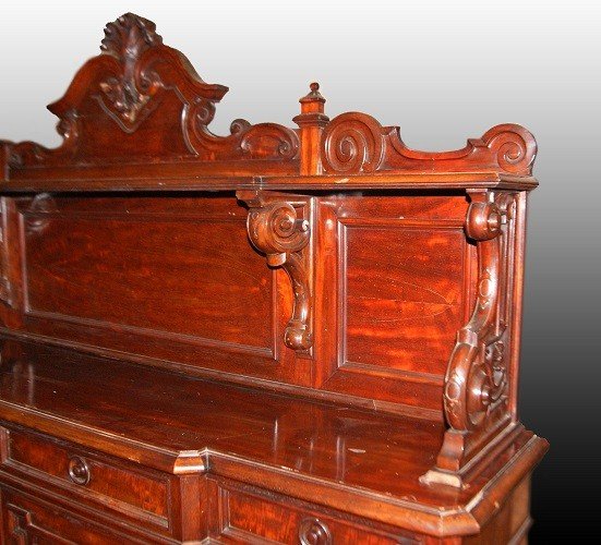 Bellissimo grande servante credenza francese della seconda metà del 1800, stile Luigi Filippo, -photo-2