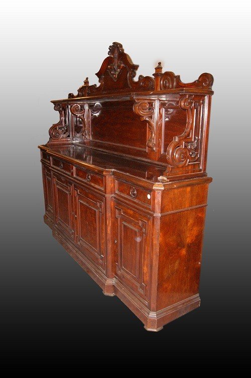 Bellissimo grande servante credenza francese della seconda metà del 1800, stile Luigi Filippo, -photo-4