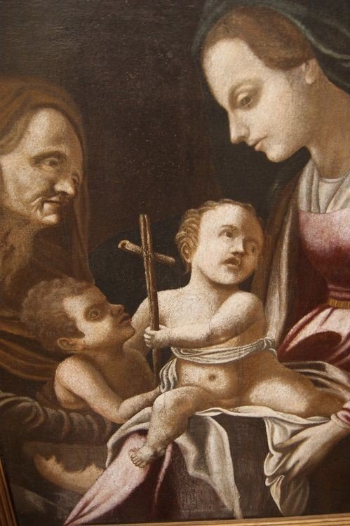 Olio su tela italiano (cerchia di Bartolomeo Schedoni) di inizio 1600 raffigurante Madonna -photo-2