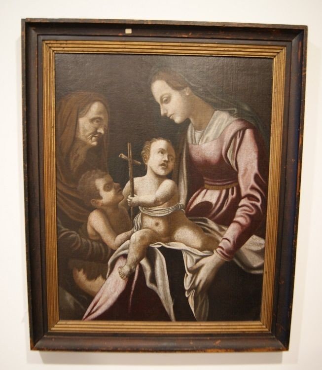 Olio su tela italiano (cerchia di Bartolomeo Schedoni) di inizio 1600 raffigurante Madonna 